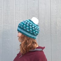 Image 2 of Knitted Beanie - Seafoam 