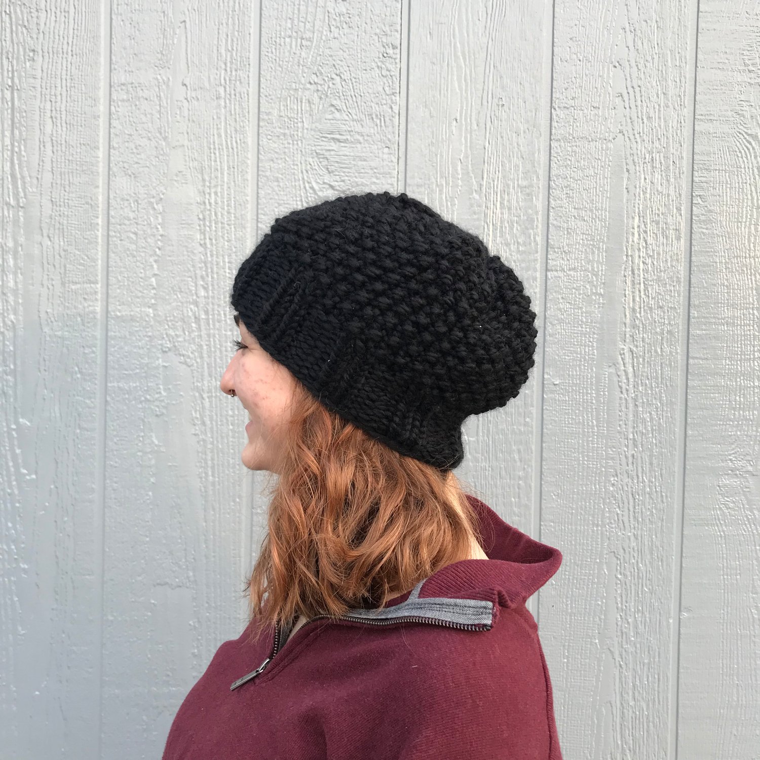 Image of Knitted Beanie - Black