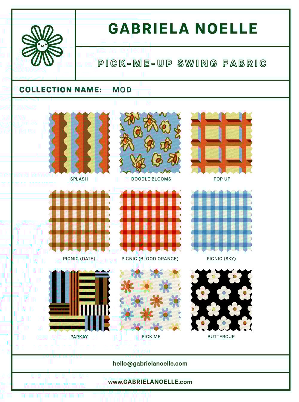 Image of Pick Me Up Swing in Garden Doodle Blooms