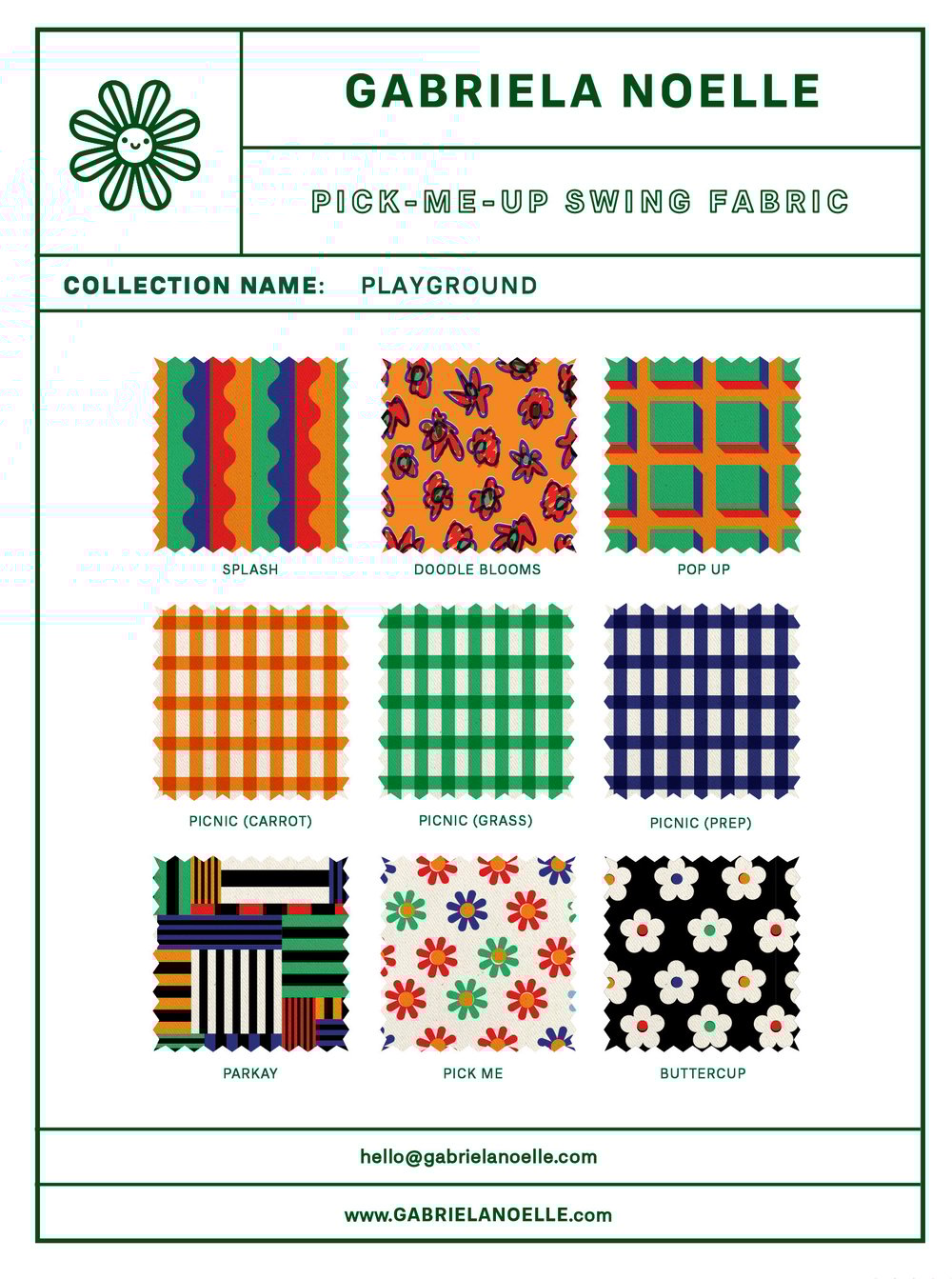 Image of Pick Me Up Swing in Garden Doodle Blooms