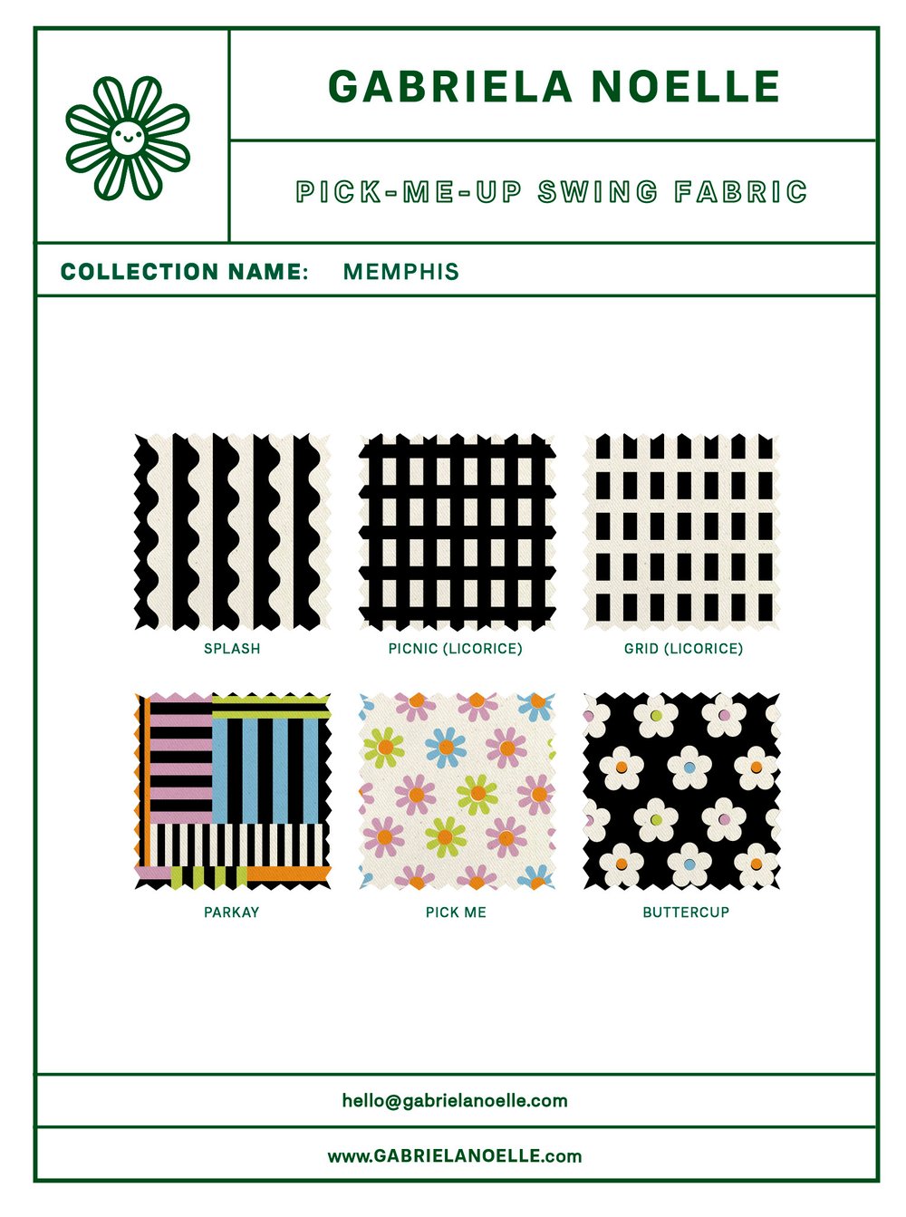 Image of Pick Me Up Swing in Garden Doodle Blooms