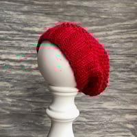 Image 3 of Knitted Beanie - Bright Red