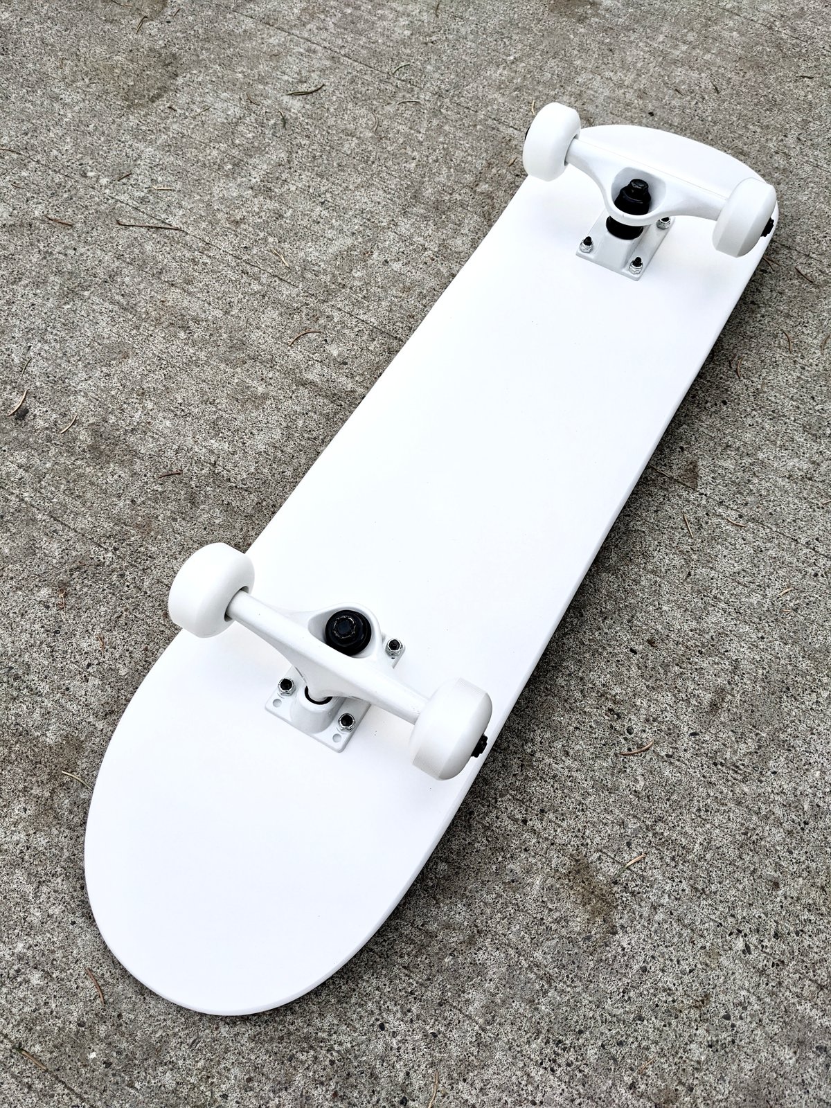Image of All White Complete Skateboard