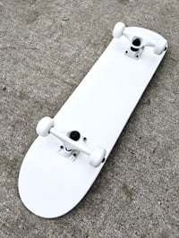 Image 2 of All White Complete Skateboard