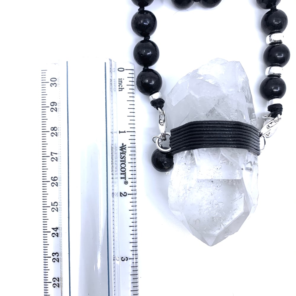 Image of Shungite Choker 33 with Brazilian Quartz