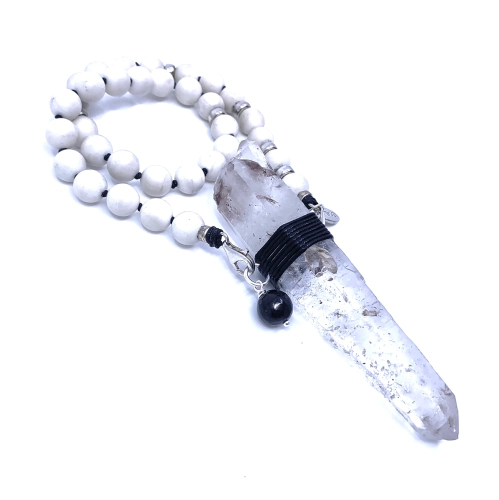 Image of Riverstone Choker 33 with Quartz Crystal