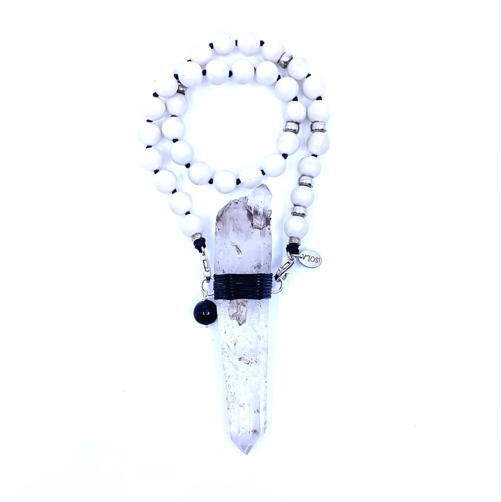 Image of Riverstone Choker 33 with Quartz Crystal