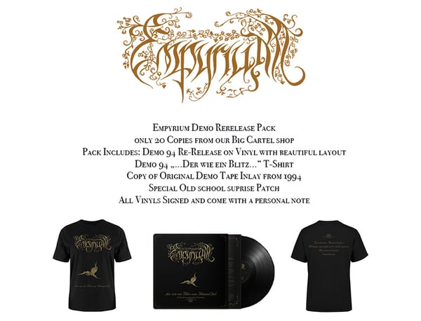 Image of Empyrium Demo 94 "...der wie ein Blitz..."  Re-release Pack Vinyl/Shirt PRE ORDER