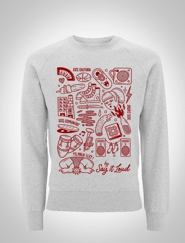 DESSUADORA GRIS // SUDADERA GRIS. "COLZE A COLZE"