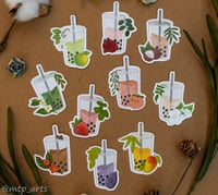 Image 1 of Flavored Milk Tea Stickers (Single/Pack)
