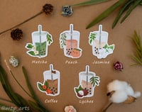 Image 2 of Flavored Milk Tea Stickers (Single/Pack)