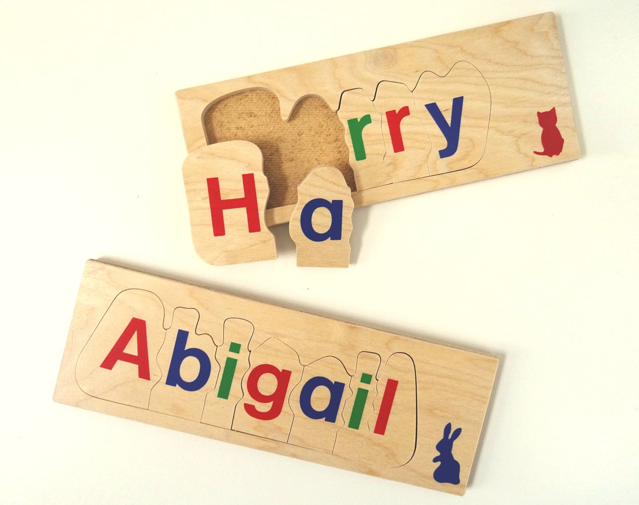 Kids wooden hot sale name puzzle