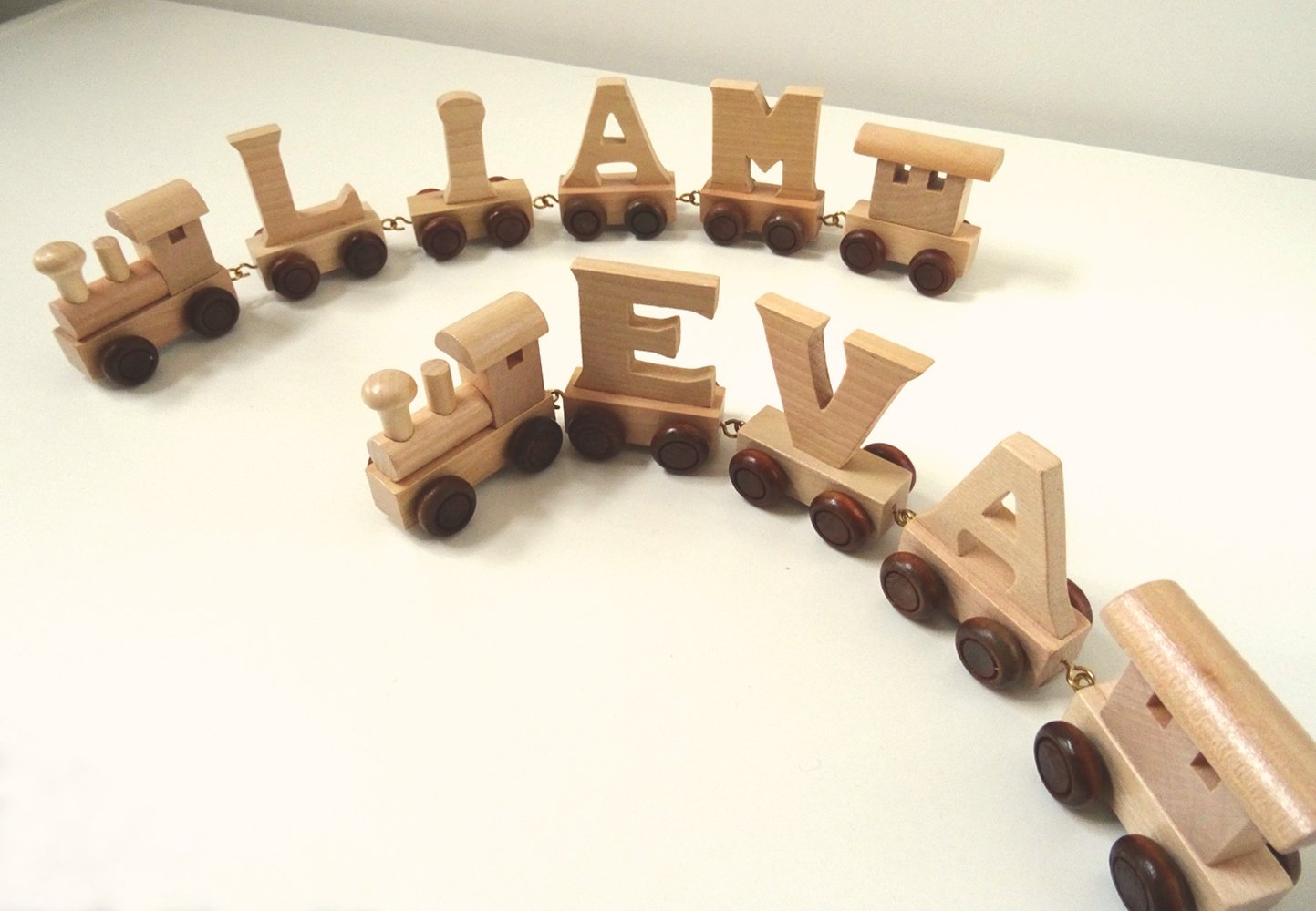 Educational Alphabet Wooden Train Letters for Personalised Name Train