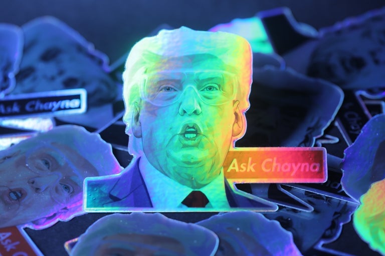 "ASK CHAYNA" B&W HOLO 