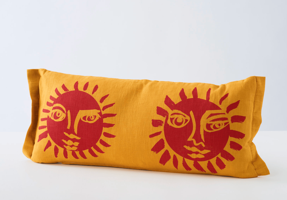 Image of Sunne cushion in 6 colour-ways from Stoff Studios