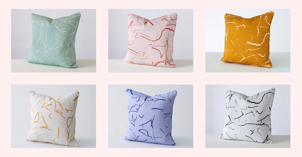 Image of No 2 cushion by Stoff Studios (available in 6 colourways)