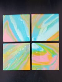 Image 1 of Rainbow Pastel Coasters