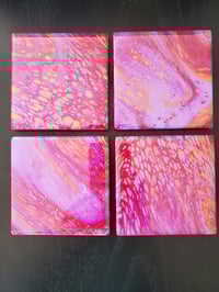 Image 1 of Pink and Bronze Coasters