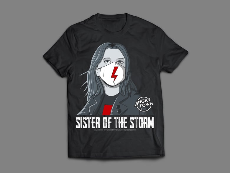 Image of ANGRY TOWN - 'SISTER OF THE STORM' WOMEN'S T-SHIRT (SIZE SMALL)