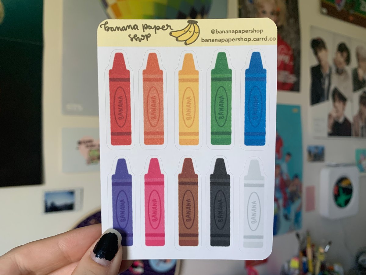 crayon sticker sheet