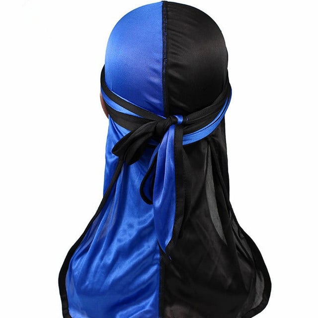 Navy Blue Silky Du Rag