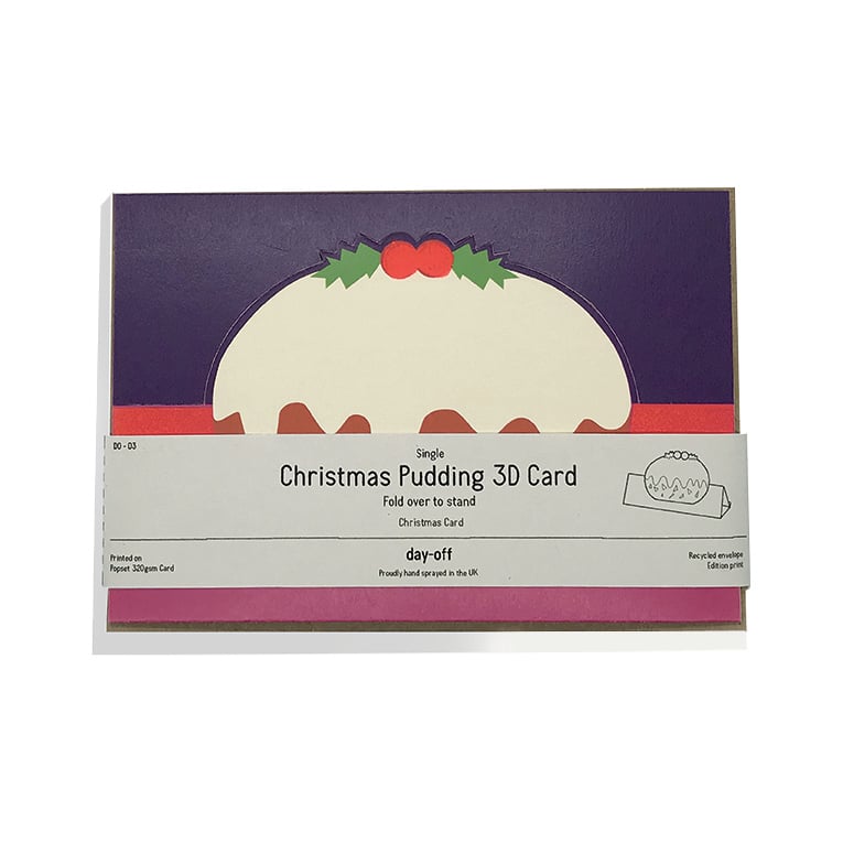 Image of 3D Christmas Pudding Card - Single, DO 01