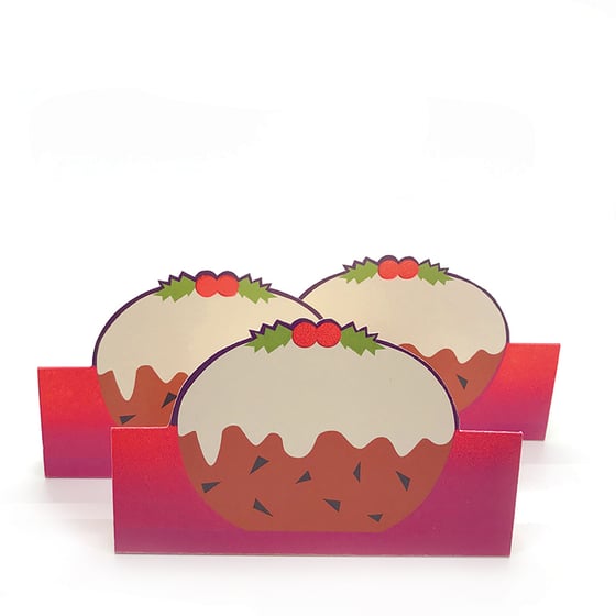 Image of Christmas Pudding 3D Card - Set Of Three, DO 04