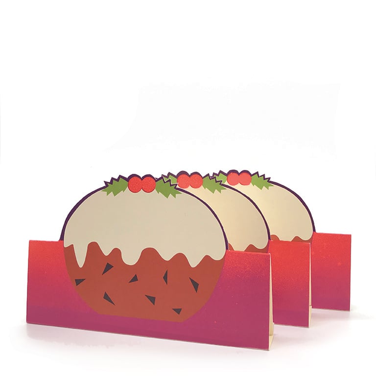 Image of Christmas Pudding 3D Card - Set Of Three, DO 04