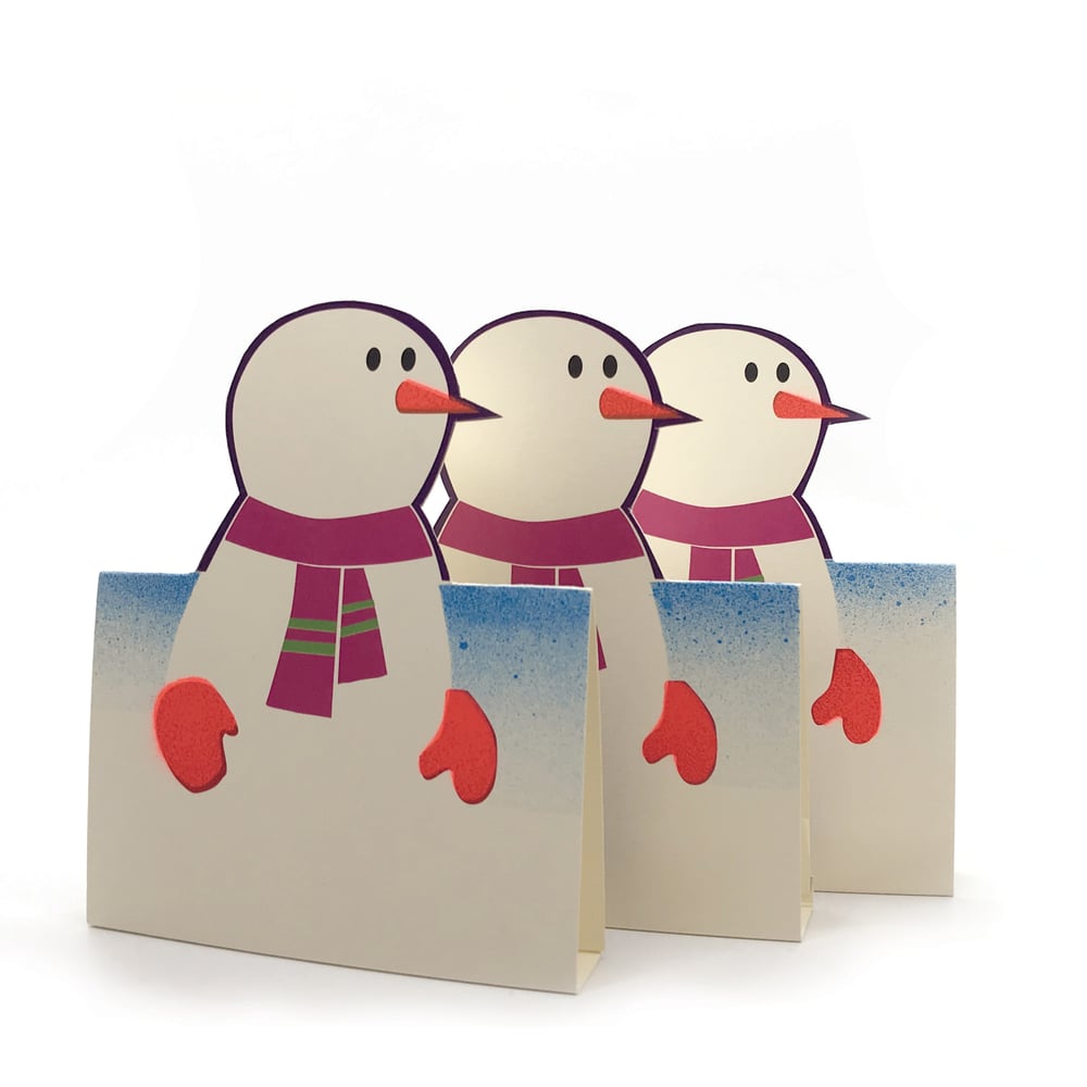 Image of Snowman 3D Card - Set Of Three, DO 05