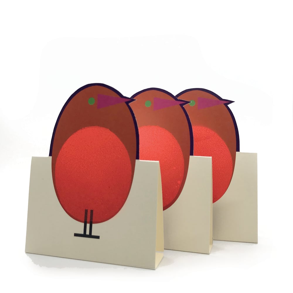 Image of Robin 3D Card - Set Of Three, D0 06