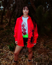 Image 2 of ANGEL RED BUTTON UP GAP SHIRT (M)