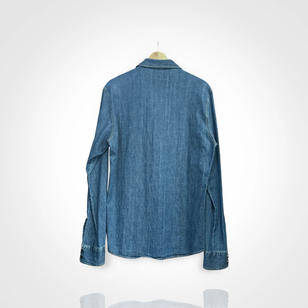 Image of Dolce and Gabbana Denim Embroidered Shirt