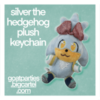 Image of Silver the Hedgehog Plush Keychain