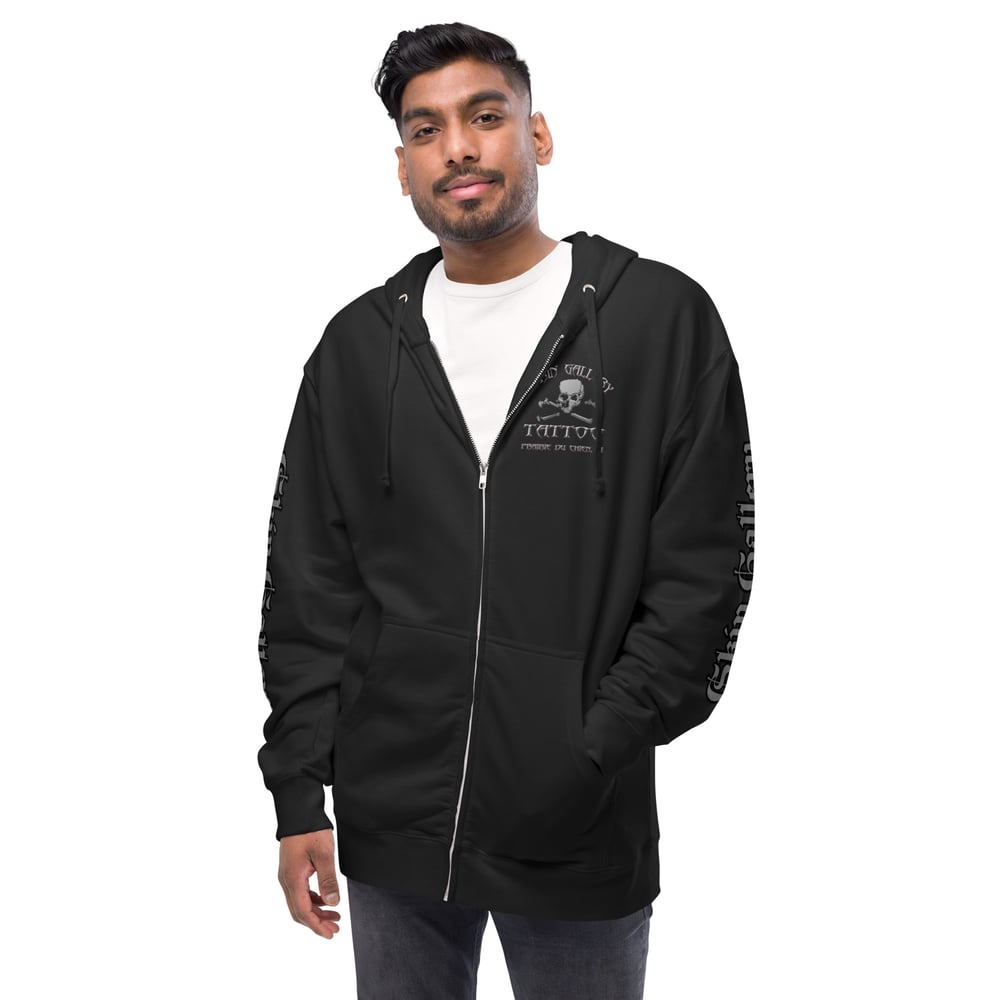 Skin Gallery Brand Unisex fleece zip up hoodie