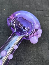 Image 3 of Clear Purple Honeycomb Pipe 