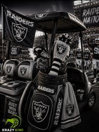Image 4 of Raiders custom Golf Club Cover hand knit gift Las Vegas NFL Knitted driver