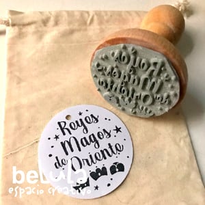 Image of Sello tinta Reyes Magos de Oriente tipografía