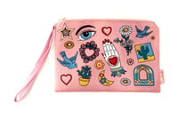 Image 1 of Mexico Woven Wristlet Clutch Bag - As featured in Grazia Valentines Gift Guide