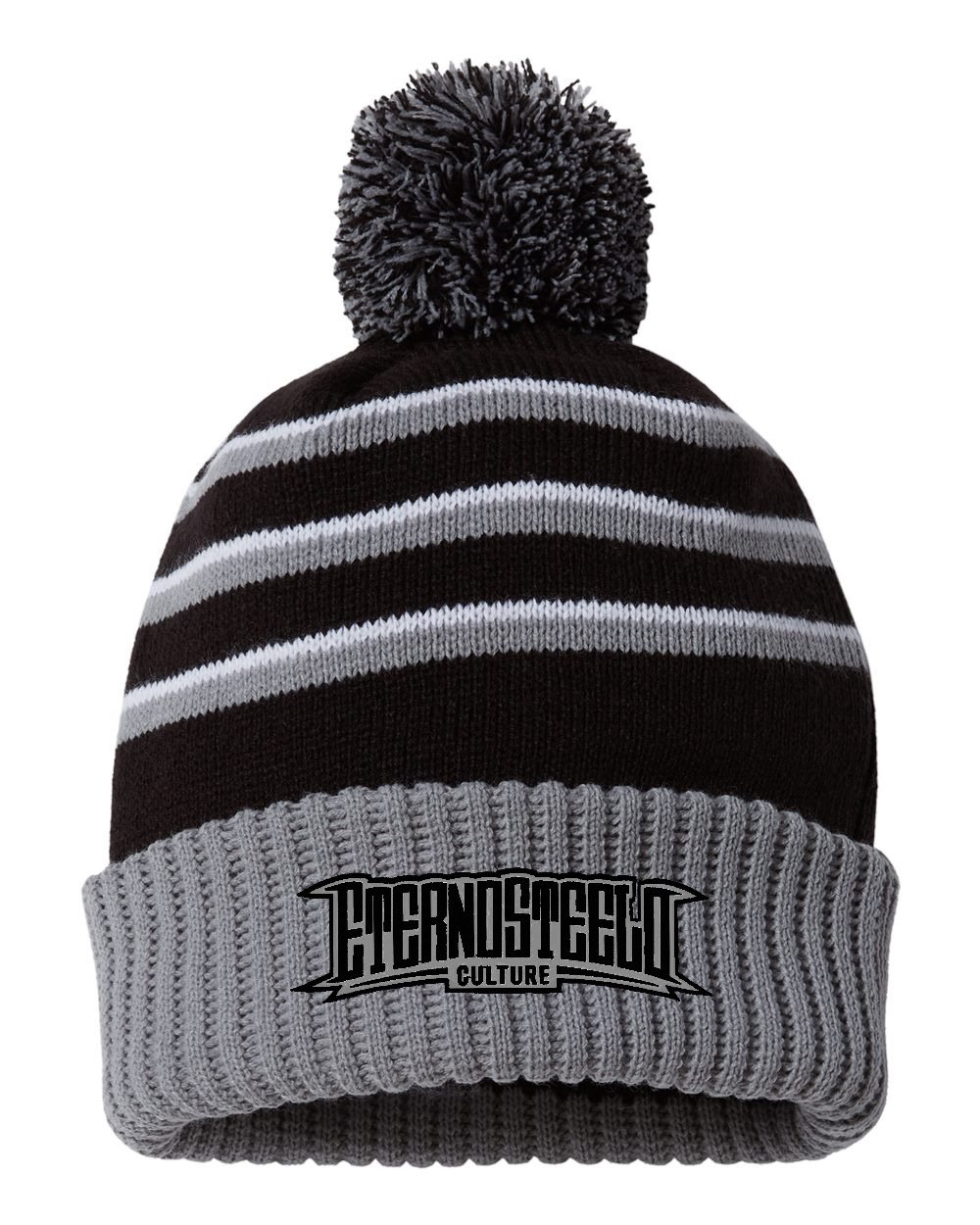 Image of Grey & Black “Bossman” heavyweight beanie