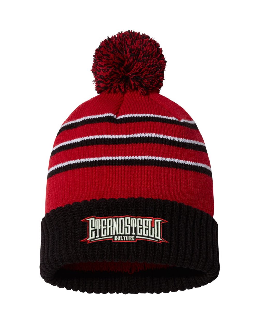 Image of Red & Black “Bossman” heavyweight beanie