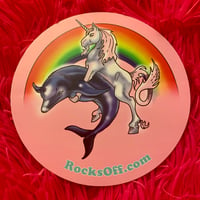 Unicorn Dolphin Sticker