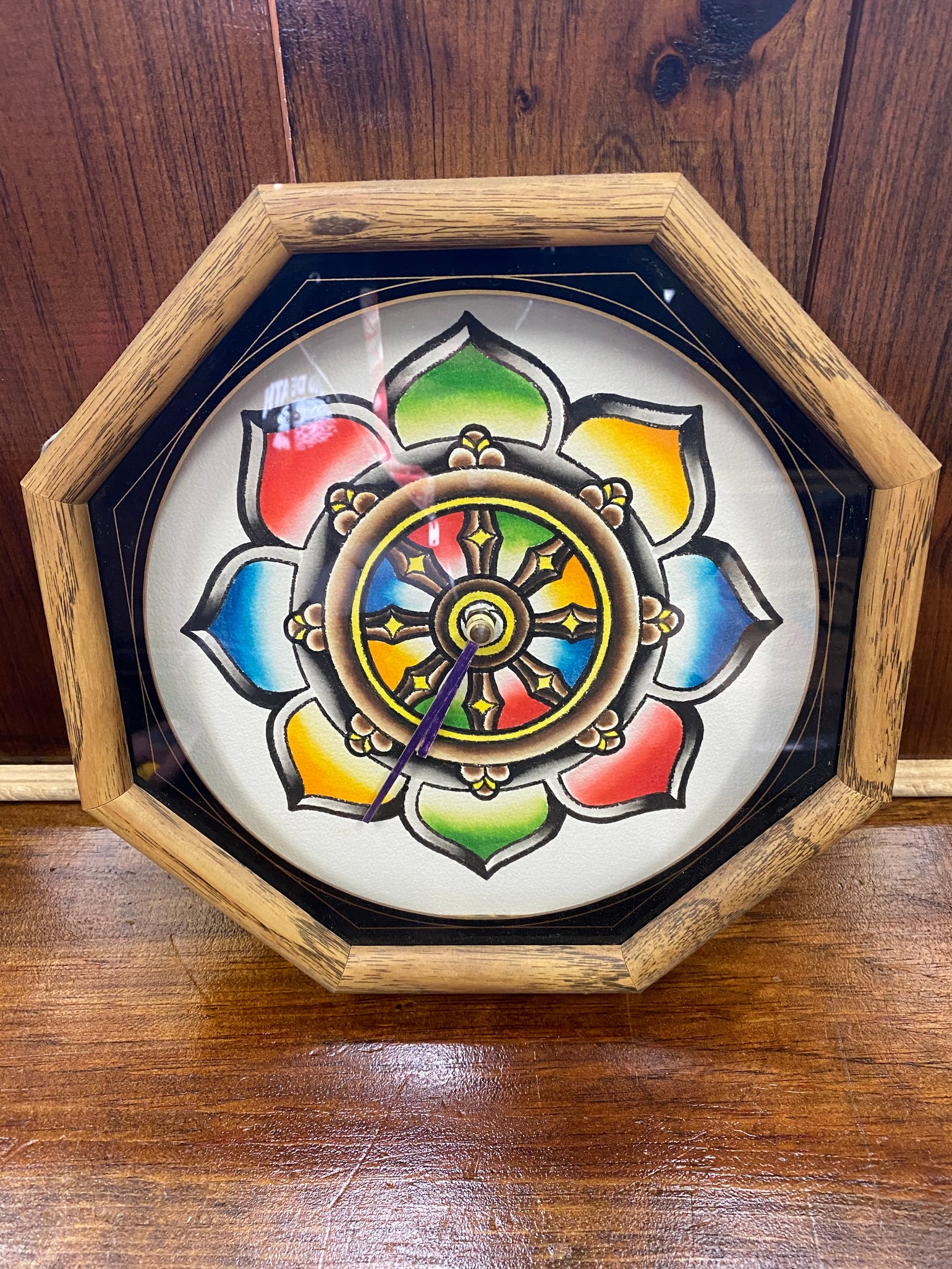Image of Dharma Wheel custom clock by Ed Bell