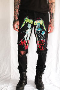 Image 2 of 'METALLICA' CRUST SKINNY JEANS