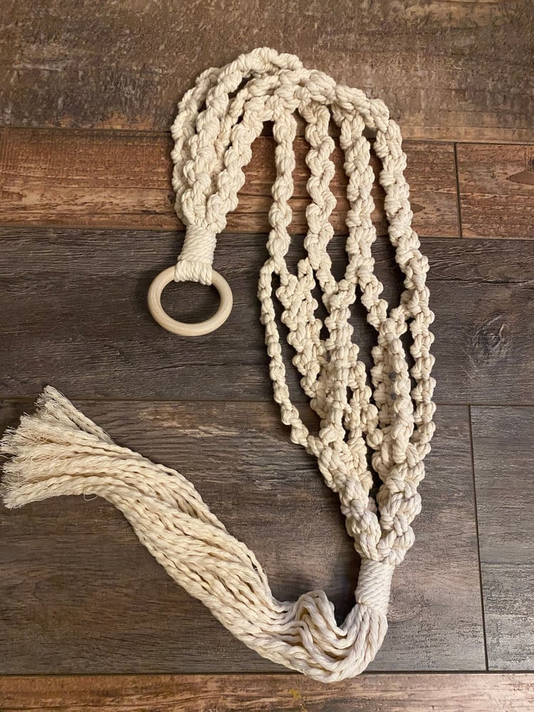 Image of Macrame Plant Hanger (wood ring)