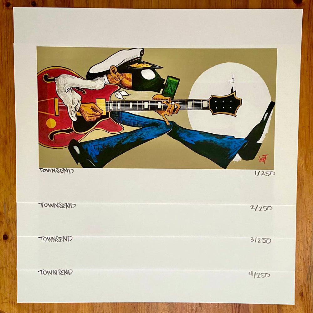 Image of FREE SHIPPING- WTF CHUCK- 8x16 GICLEE PRINT on 13x19 WATERCOLOR PAPER