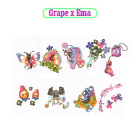 Image 2 of GRAPE * Ema Gaspar   Scratch sticker and key chain set