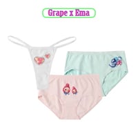 Image 1 of GRAPE * Ema Gaspar   Printed underwear set /three color
