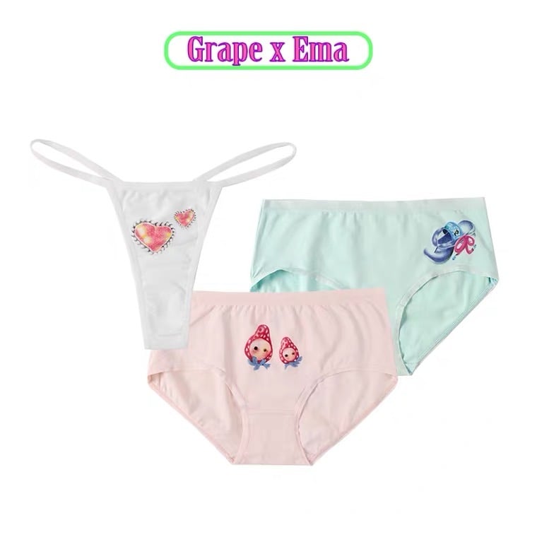 Image of GRAPE * Ema Gaspar   Printed underwear set /three color