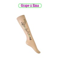 Image 1 of GRAPE * Ema Gaspar   Printed mid calf silk stockings