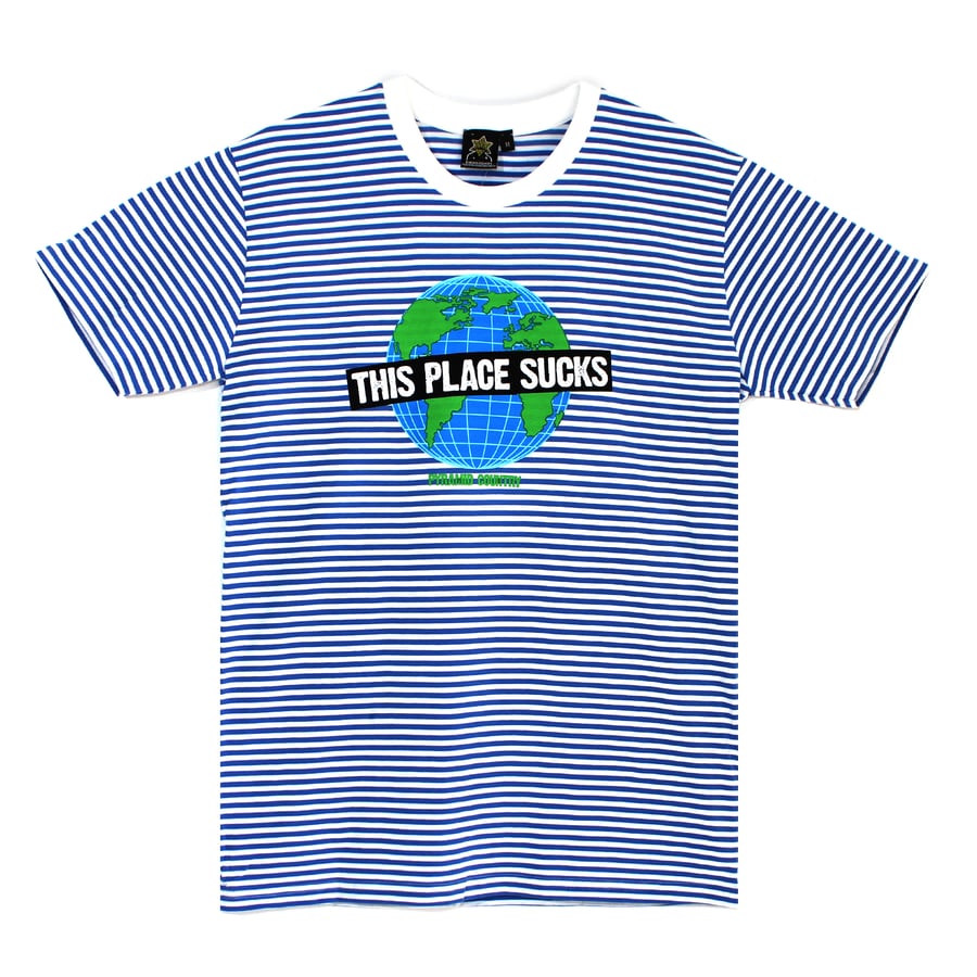 Image of This Place Sucks Tee (Blue & White)